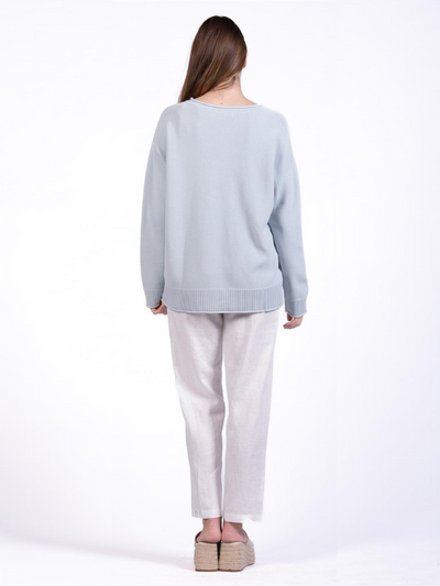 By Ridley Veronica Sweater Sky Blue (back)
