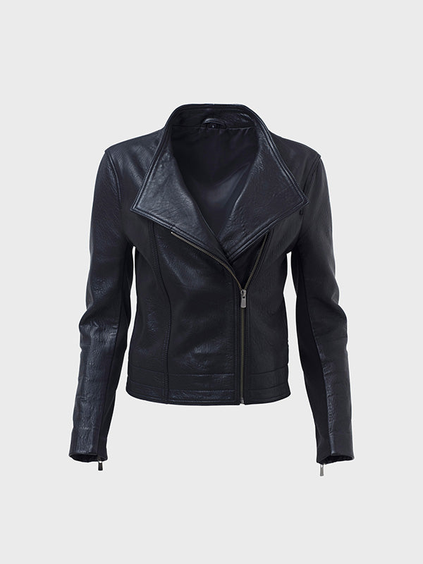 ELK the Label Lader Leather Jacket Black (front)