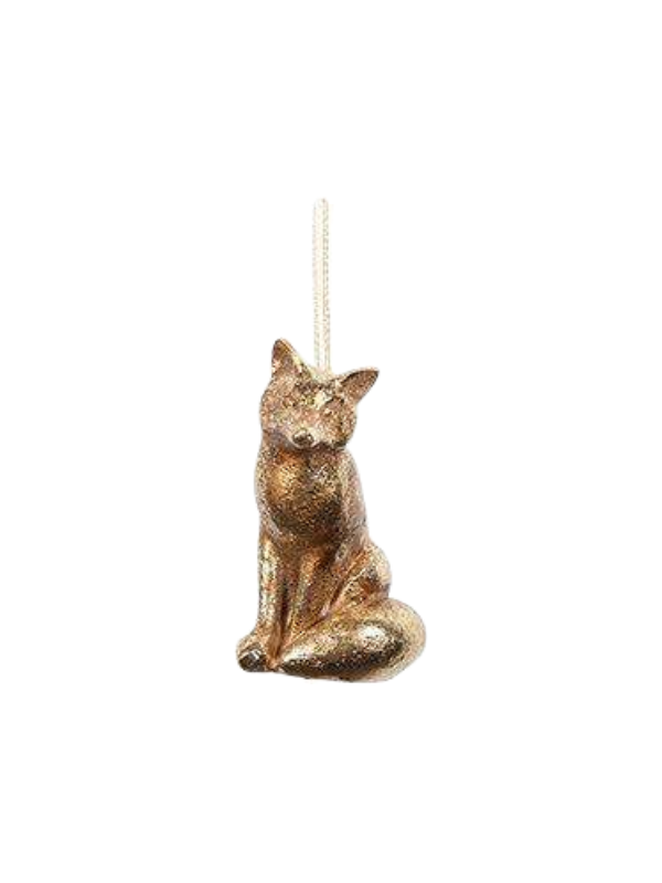 French Country Golden Fox Hanging Ornament