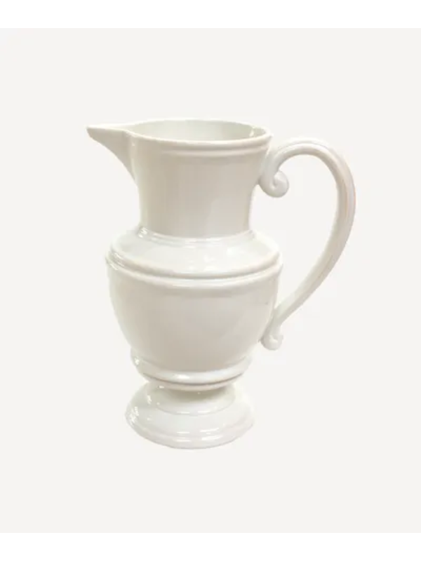 French Country Pitcher Large White