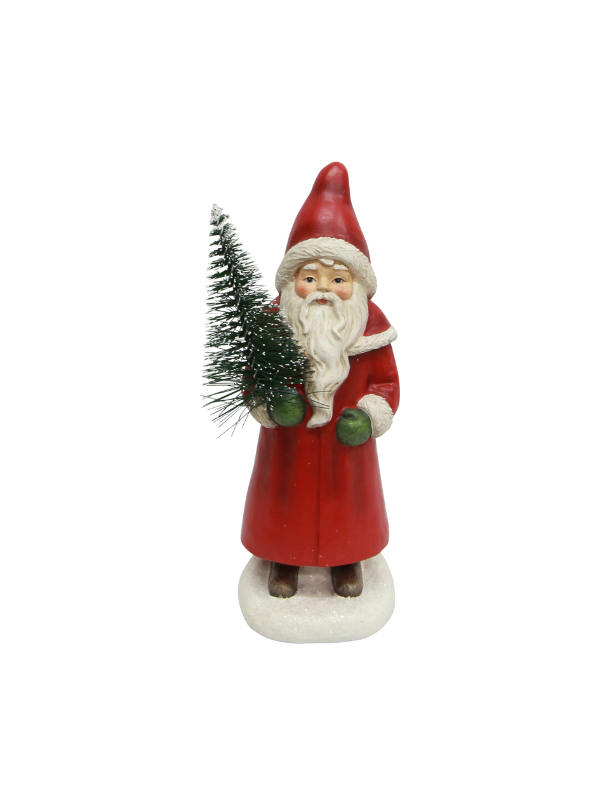 French Country Vintage Santa with Tree