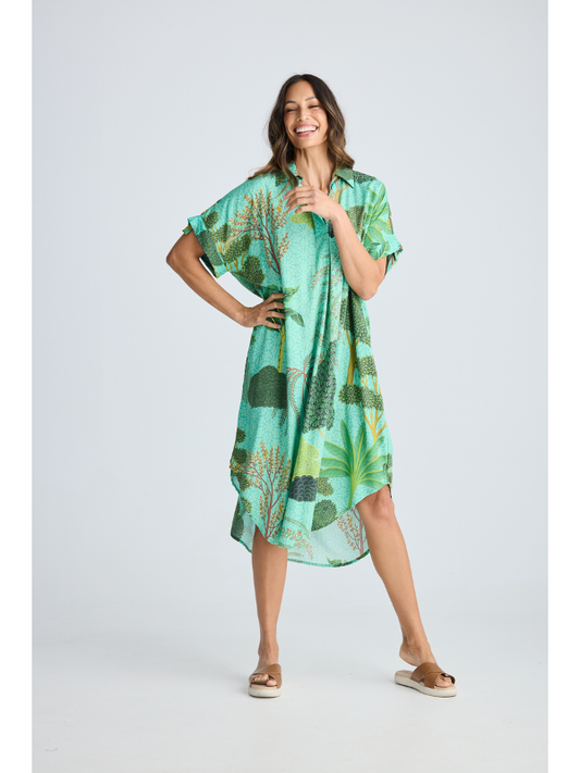 Holiday Trading Canal Overshirt Rainforest Print Front