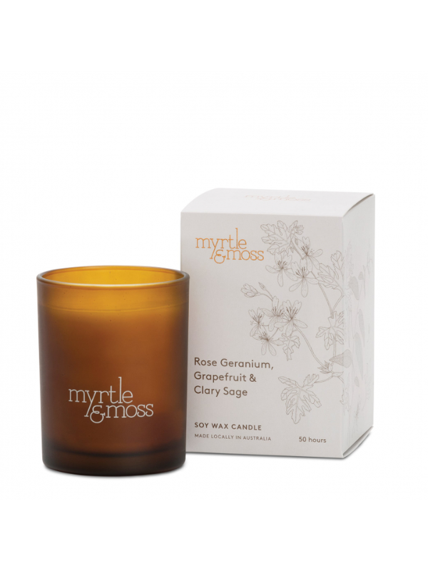 Myrtle & Moss Rose Geranium Soy Wax Candle