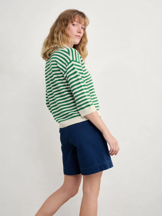 Seasalt Cornwall Gwynver Jumper Mini Cornish Island Ecru Back