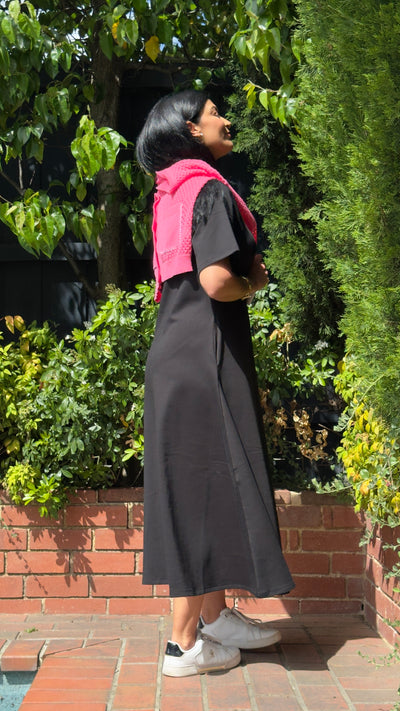 Zaket & Plover Holey Cardi Carnation Styled