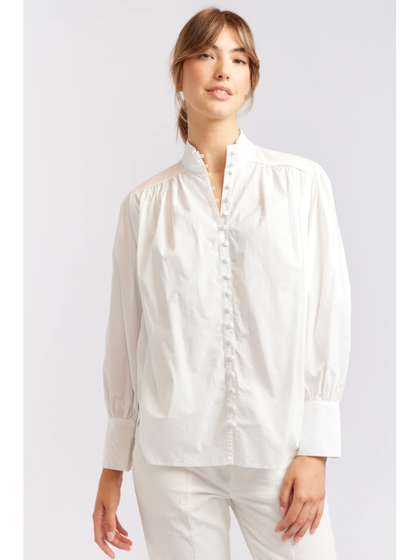 Alessandra Rosemary Poplin Shirt White (front)