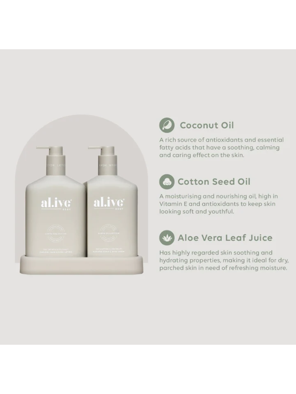 al.ive Body Wash & Lotion Duo Sea Cotton & Coconut