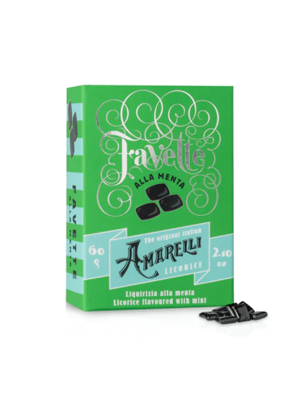 Amarelli Favette Mint Liquorice in Box 60g