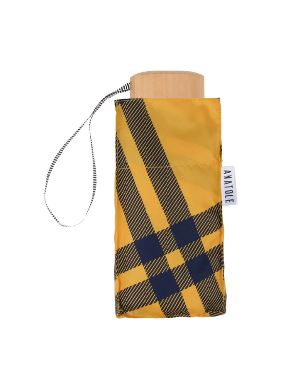 Anatole Finsbury Yellow & Navy Tweed Micro Umbrella