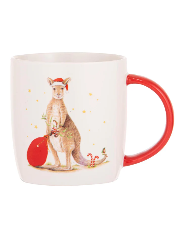 Ashdene Bush Buddies Christmas Kangaroo Mug