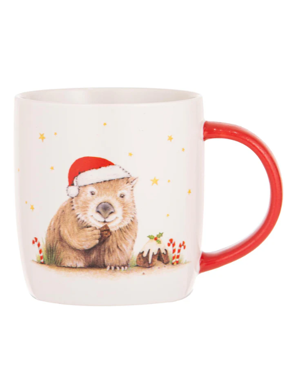 Ashdene Bush Buddies Christmas Wombat Mug