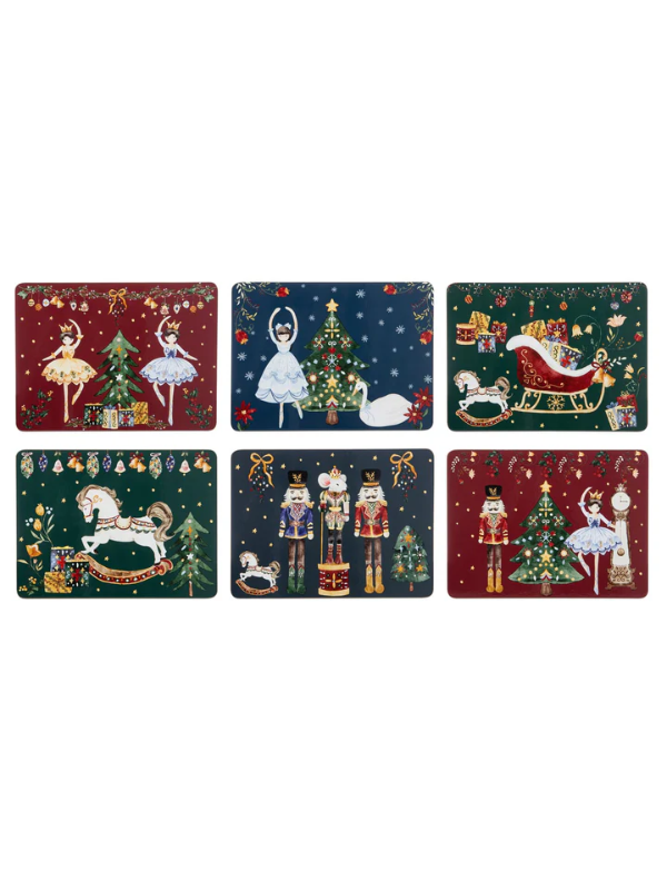 Ashdene Christmas Wonderland Assorted Placemat 6pk