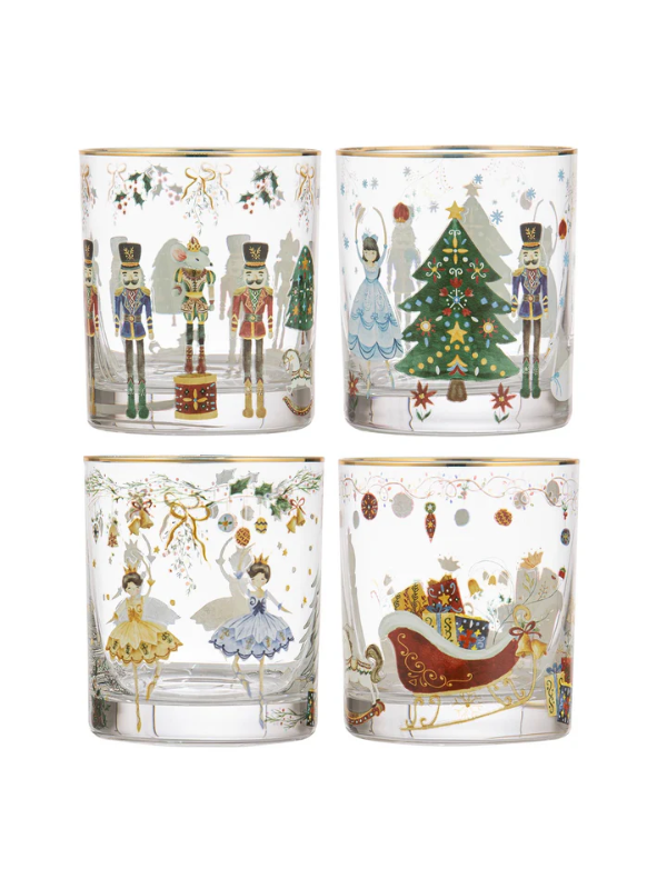 Ashdene Christmas Wonderland Crystal Tumbler 4pk