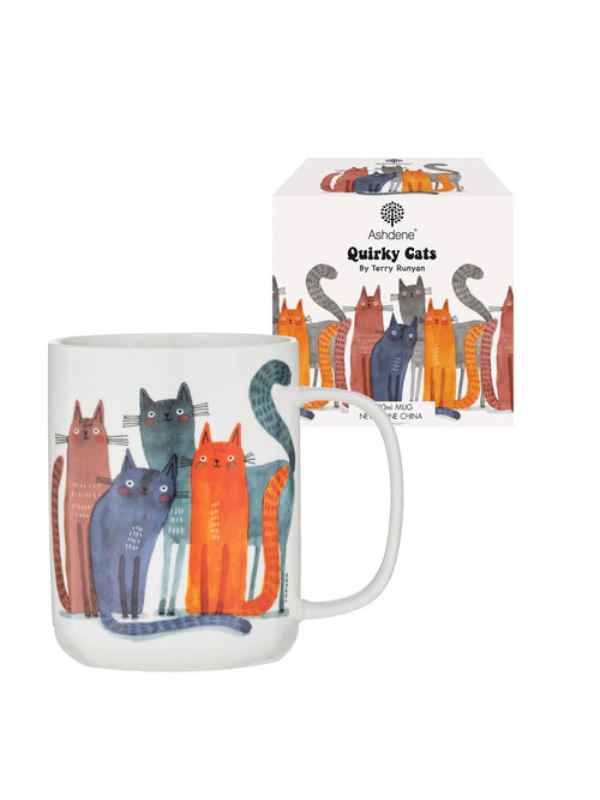 Ashdene Quirky Cats Four Friends Mug