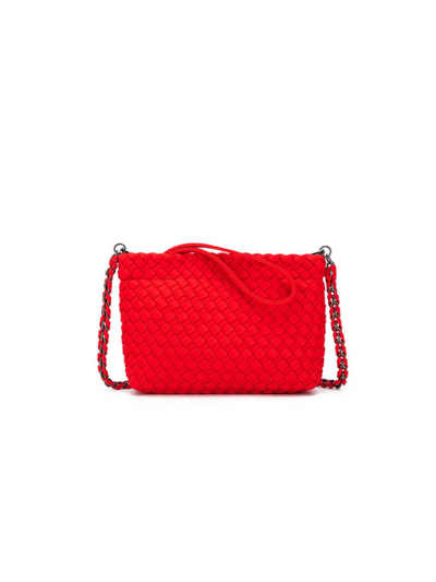 Black Caviar Designs Aria Clutch Cross Body Bag Red