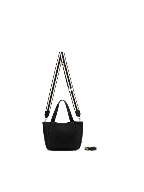 Black Caviar Designs Mini Evelyn 3 Piece Hobo Tote Black