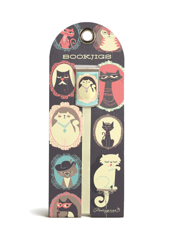 Bookjigs Ribbon Bookmark Pedigree Multi Cats