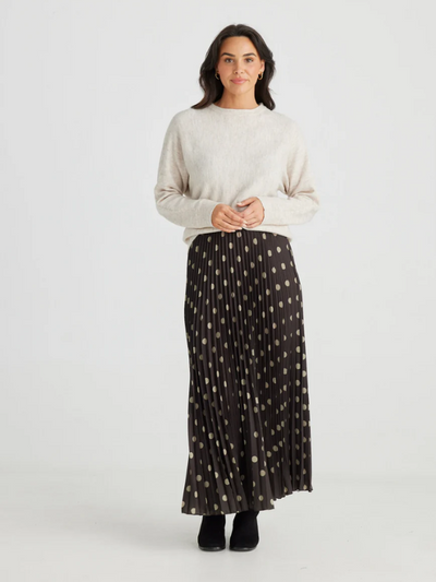 Brave + True Alias Pleated Skirt Stone Spot (Front)