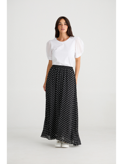 Brave + True Alias Skirt Black & White Front