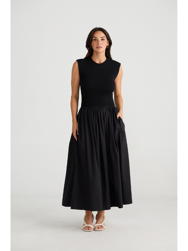 Brave + True Daphne Dress Black Front