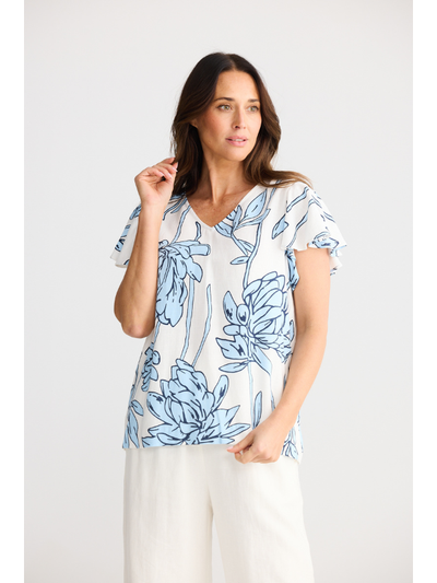 Brave + True Jemma Top Coastal Bloom Detail