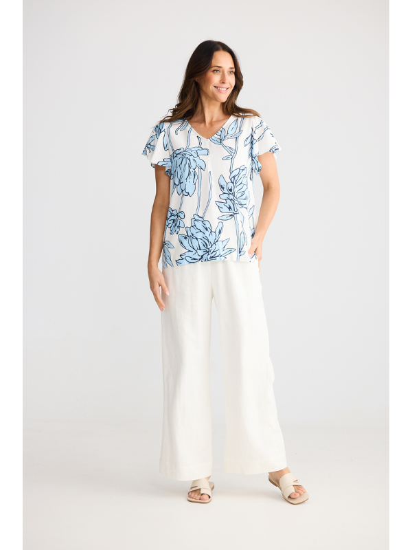 Brave + True Jemma Top Coastal Bloom Front