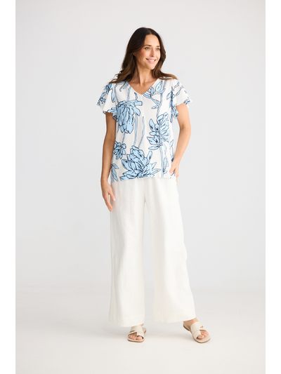 Brave + True Jemma Top Coastal Bloom Front