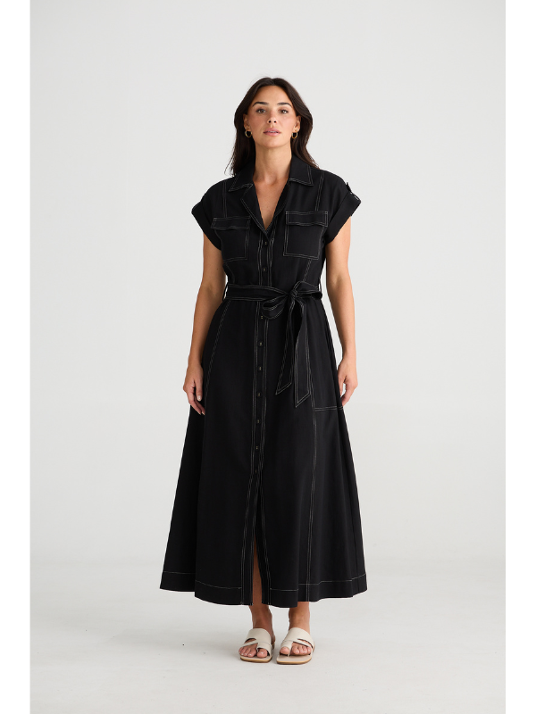 Brave + True Portia Dress Black Front