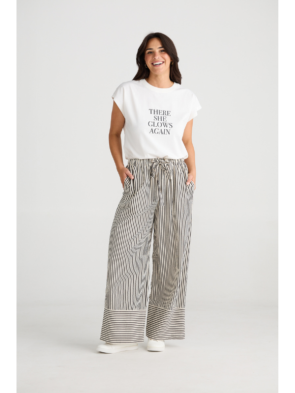 Brave + True Portia Pants White & Black Front