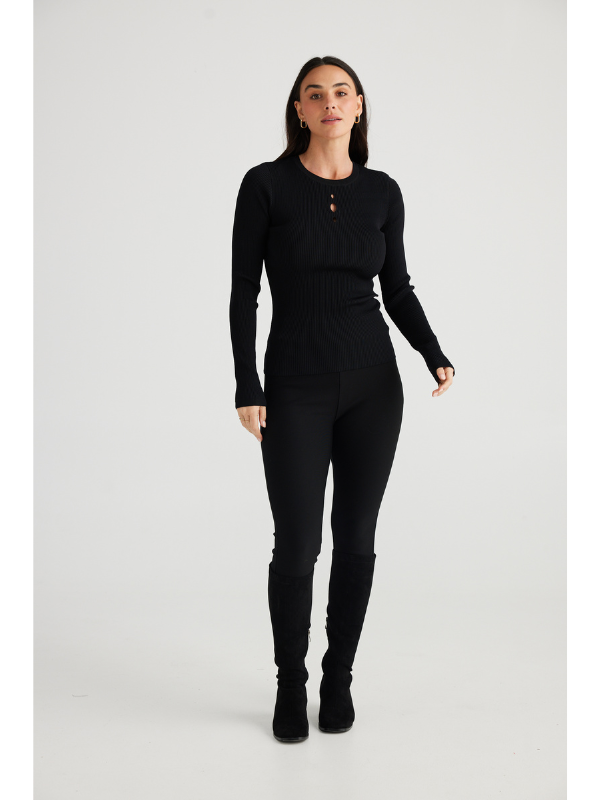 Brave + True Salsa Knit Top Black – Taylor Francis and Co