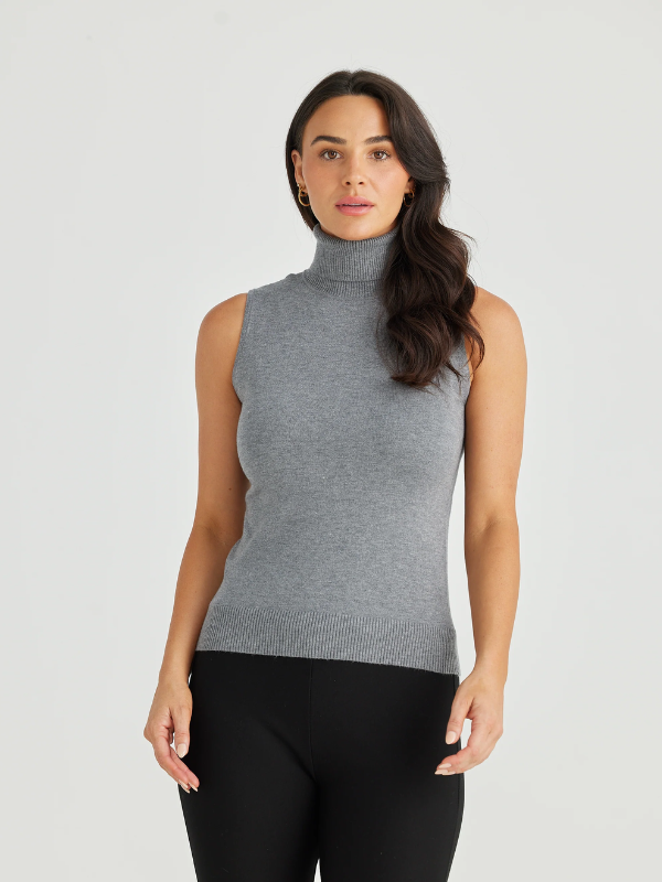 Brave + True Skye Knit Top Graphite (Front)