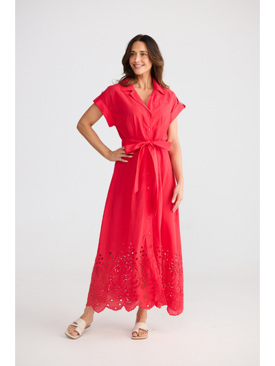 Brave + True Versailles Dress Chilli Front