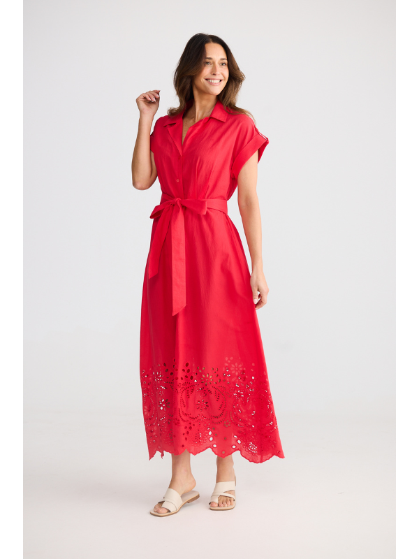 Brave + True Versailles Dress Chilli Side