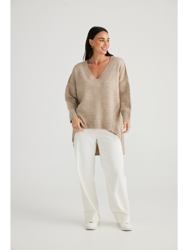 Brave + True Wiltshire Knit Natural Front