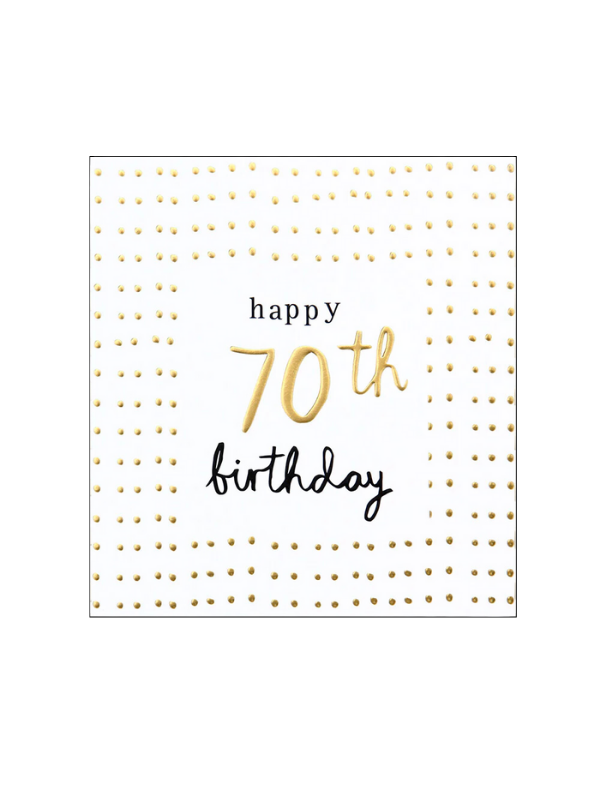 Caroline Gardner Happy 70th Birthday Spots Card