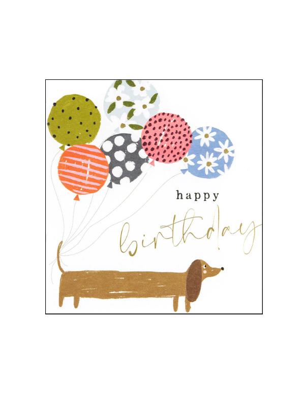 Caroline Gardner Happy Birthday Dachshund Card