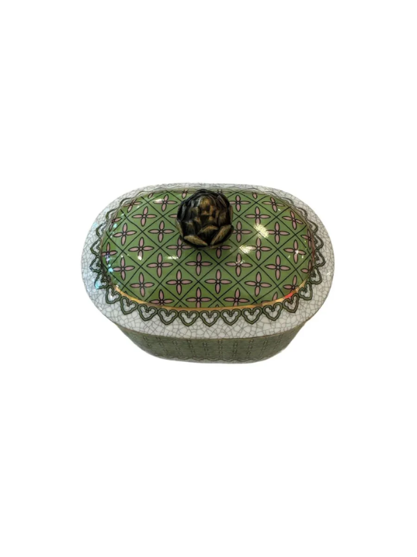 Christiana Artichoke Trinket Box Green