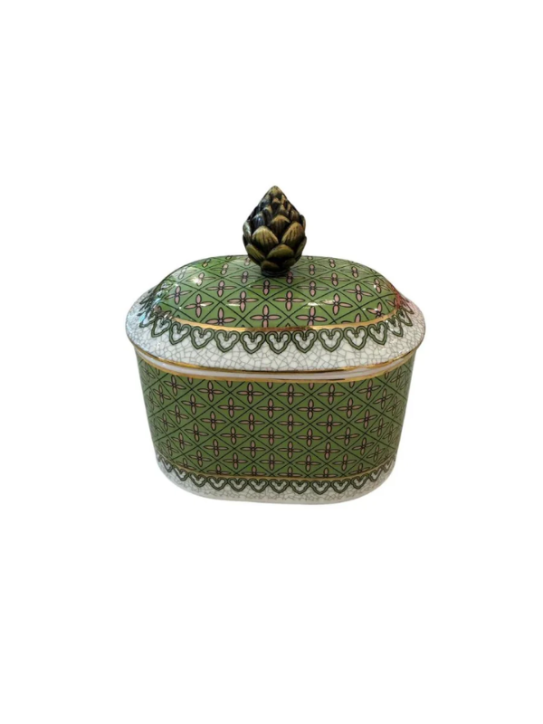 Christiana Artichoke Trinket Box Green