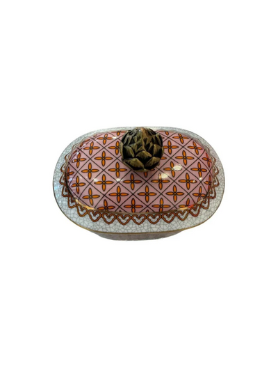 Christiana Artichoke Trinket Box Rose