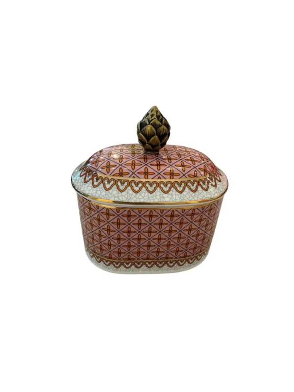 Christiana Artichoke Trinket Box Rose