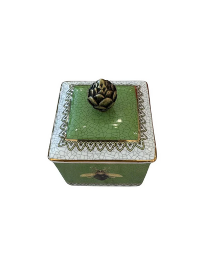 Christiana Bee Trinket Box Green