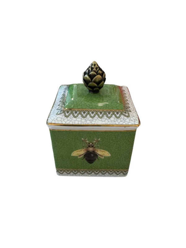 Christiana Bee Trinket Box Green