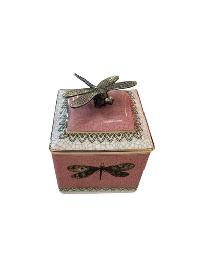 Christiana Dragonfly Trinket Box Rose