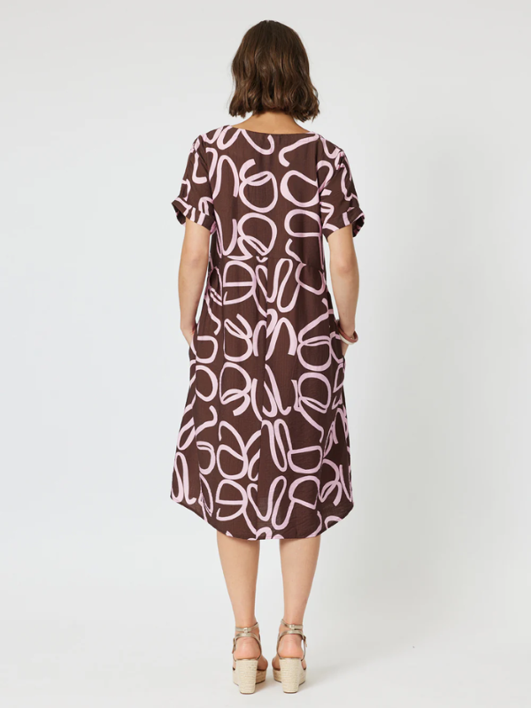 Clarity Koko Latte Dress Chocolate Back