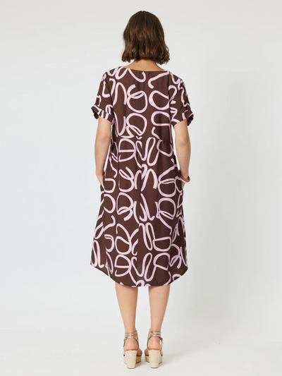 Clarity Koko Latte Dress Chocolate Back