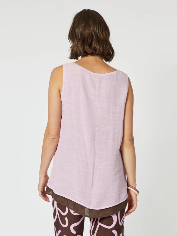 Clarity Layered Cami Pink & Chocolate Back