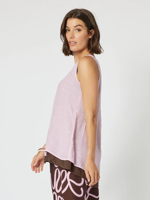 Clarity Layered Cami Pink & Chocolate Side