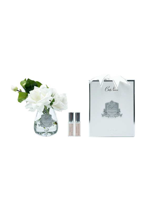 Cote Noire Perfumed Natural Touch Tea Rose Bouquet - Clear - Ivory White