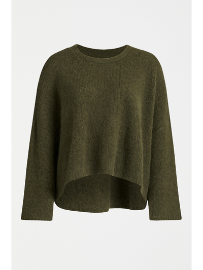 ELK the Label Agna Sweater Dark Olive Flat Lay