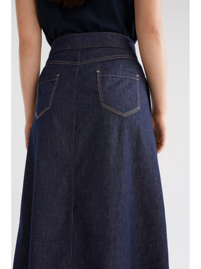 ELK the Label Denym Skirt Authentic Blue Wash Detail